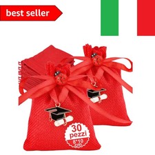 30pz Bomboniere Laurea, Rosso Sacchetti Laurea, Bomboniere Laurea Fai da Te, ...