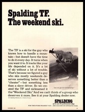 1969 Spalding TF Snow Skis "Gives You The Professional Edge" Vintage Print Ad