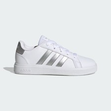 SCARPE ADIDAS DONNA GRAND COURT GW6506 BIANCO ARGENTO ORIGINALI PELLE SNEAKERS