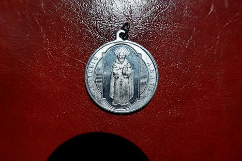 Medaglia sant antonio - sant'antonio, abate