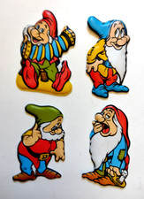 Lotto 4 Figurine Formaggino MIO Biancaneve e i 7 Nani - Disney