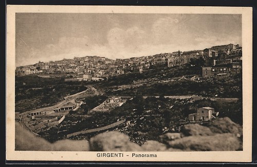 Cartolina girgenti panorama - cartolina,