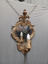 applique antiche Legno Dorato Con Specchio   Liberty Epoca 900