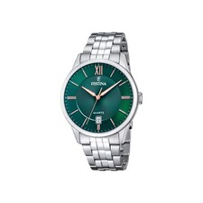 Orologio Uomo Festina Solo Tempo F20425/7 In Acciaio Con Quadrante Verde