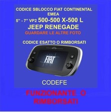CODICE SBLOCCO RADIO FIAT