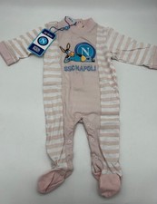 TUTINA NEONATA FEMMINA CON PIEDINO COTONE 100% MANICA LUNGA ZERO&CO. SSC NAPOLI 