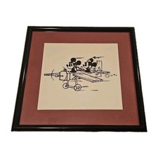 Litografia Vintage Topolino Minnie Mouse Edizione Speciale Walt Disney Incorniciata