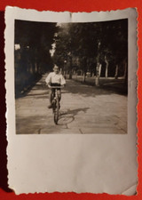 PHOTO FOTO  FIRENZE   BIMBO IN BICI  ANNI 40 C.   ( L. F. )