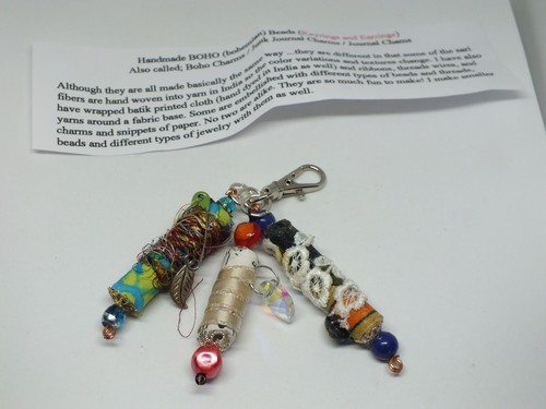 Portachiavi boho fatto mano - portachiavi,