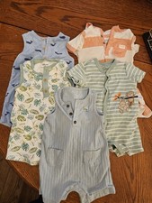 Lotto Pagliaccetti Bambino Ragazzo 3-6 Mesi Outfit Vestiti Estivi Confezione 