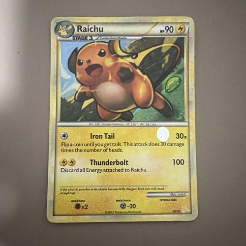 Pokemon raichu card hs - (holo),
