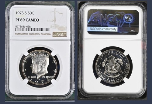 1973 kennedy half 50c - 50c, pf69