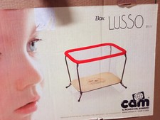 Box bimbi lusso B111 Cam (come nuovo), appoggio rosso,L 104 cm,P 72 cm,H 80 cm  