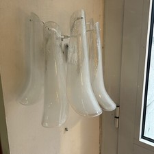 COPPIA DI APLIQUES 70s VETRO