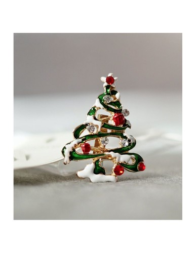 Spilla albero natale - spilla, di