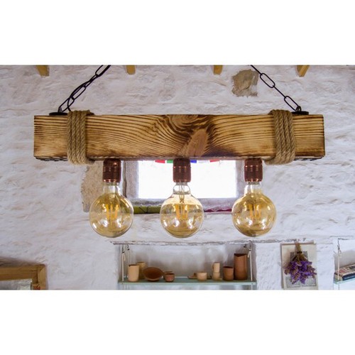 Nero lampadario rustico legno - nero-lampadario,