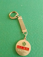 Alfa Romeo , 1970s  old keychain  ALFA ROMEO    dealer BOLOGNA, 33, QUADRIFOGLIO