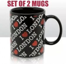 2x Tazze I Love London Tazza Caffè Union Jack Souvenir Bandiera Britannica Big Ben