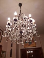 Lampadario con cristalli di