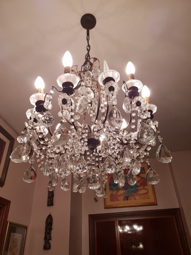 Lampadario con cristalli - , di