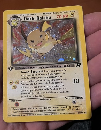 Carta pokemon dark raichu - carta,