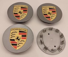 4x Coprimozzo originale NUOVI per Porsche Cayenne Panamera 911 76mm