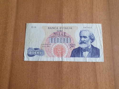 Banconota 1000 lire verdi - verdi, 1°
