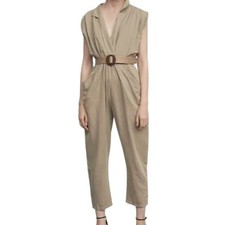 Tuta in lino senza maniche