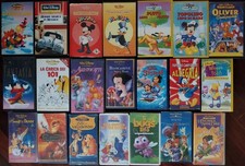 Lotto 21 VIDEOCASSETTE VHS WALT DISNEY CLASSICI Topolino Paperino Pluto CARTOONS