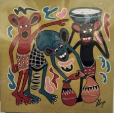 George Lilanga Olio Su Masonite