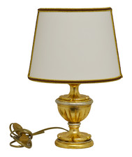 Lampada Lumetto Oro con Paralume Cono liscio - h37,7 cm