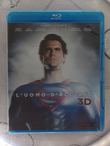 Uomo acciaio 3d 2d blu - l', d'acciaio