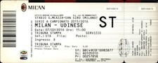 Biglietto stadio Milan Udinese