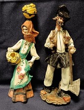 COPPIA CERAMICHE STATUE ARTE