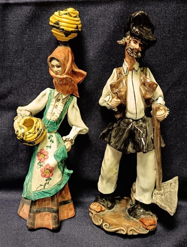 Coppia ceramiche statue arte - statue,