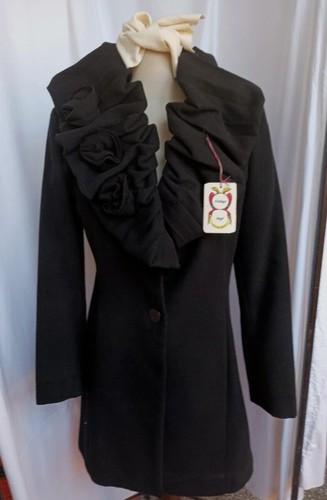 Cappotto panno nero - nero, vintage