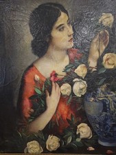 Dipinto Olio Su Tela Di