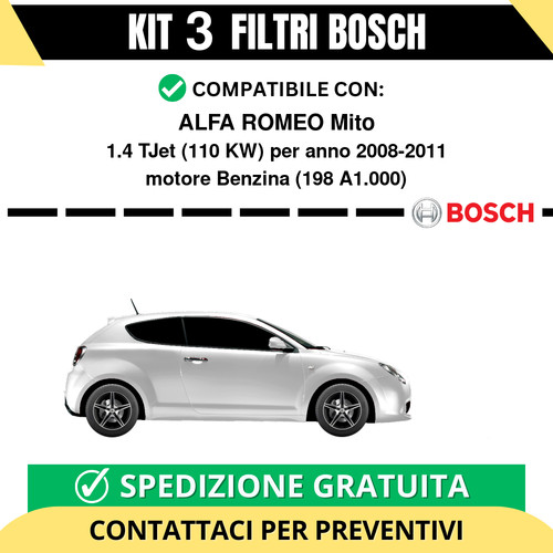 Kit bosch filtri tagliando - kit,