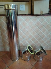 Canna fumaria coibentata Doppia Patete100 cm Più Due Curve Diametro 150/200