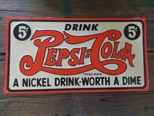 Stupenda Insegna Vintage Pepsi Cola 