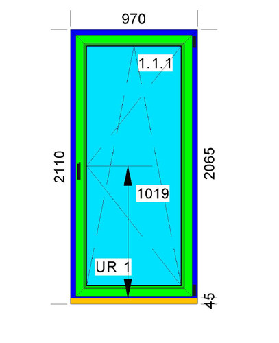 Finestra pvc x h - x, 211