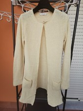 Loulou London donna copri spalle taglia S colore beige chiaro con filo argento