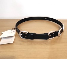 Cintura Zara in pelle nera con