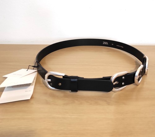 Cintura zara pelle - pelle, nera