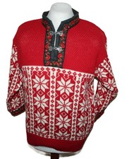 Maglione norvegese da uomo Skjaeveland Telemark Style taglia S lana Fair Isle