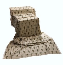 WAVERLY tessuto stoffa TERRACOTTA raro scampolo vintage COTONE  310x143 made USA