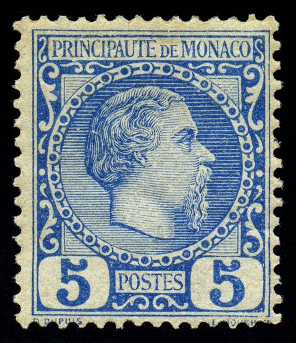 Monaco 1885 centimes blu - monaco, 5