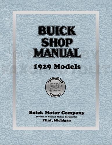 1929 buick negozio manuale - buick, 29