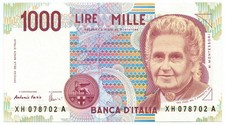 1000 LIRE MARIA MONTESSORI