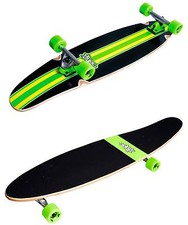 Longboard Line Green Abec 7 Skateboard Nuovo